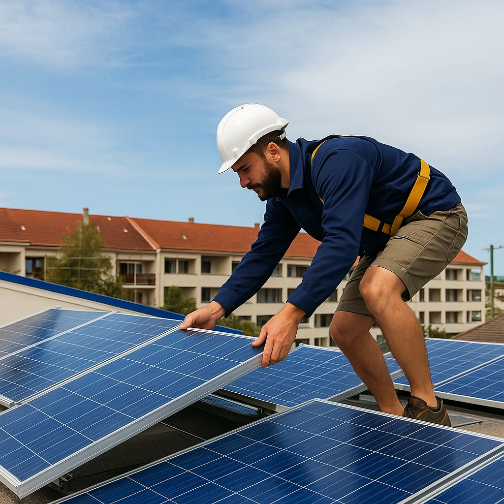 Zonnepanelen op een dak
